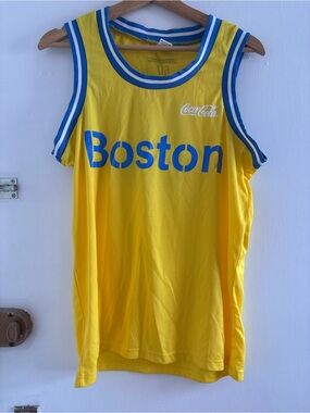 Boston Yellow Mesh Red Sox Jersey